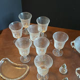 Frosted Glass Stemware, Bowls, Tray, and Shakers - thumbnail 3 of 6