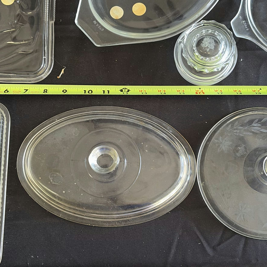 Collection of Clear Glass Serving Dishes and Lids - image 4 of 12