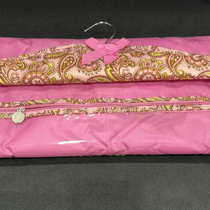 Pink Hanging Jewelry Organizer and Silver-Tone Leaf Necklace - image 3 of 5