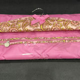 Pink Hanging Jewelry Organizer and Silver-Tone Leaf Necklace - thumbnail 3 of 5