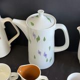 Assorted Ceramic Coffee Pots, Cups, Pitchers, and Glass Bowl - thumbnail 5 of 9