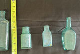 Collection of Five Aqua Glass Bottles - thumbnail 5 of 5