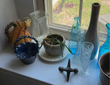 Collection of Decorative Glassware, Vases, and Ceramic Containers - thumbnail 3 of 10