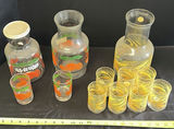 Vintage Glass Beverage Carafes and Drinking Glasses - thumbnail 1 of 5