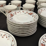 Floral Pattern Dinnerware Set with Plates, Cups, Saucers, Bowls, Platter, and Butter Dish - thumbnail 4 of 17