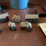 Ceramic Miniature Houses, Glass Bowls, Pitcher, Vase, and Decorative Tile - thumbnail 4 of 10