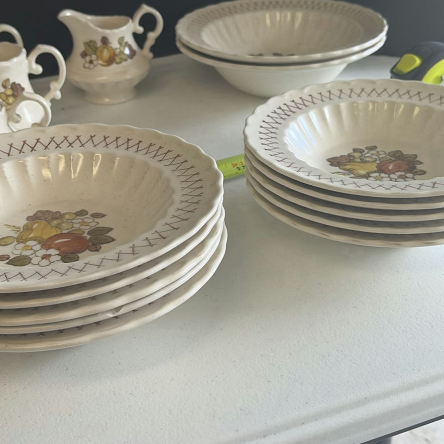 Metlox Vernon Ware California Ceramic Plates and Saucers Set - image 13 of 17