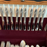 Silverplated Flatware Set with Wooden Storage Case - thumbnail 3 of 9