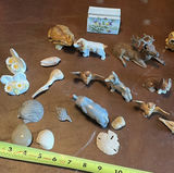 Mixed Ceramic Animal Figurines, Seashells, and Decorative Items - thumbnail 2 of 10