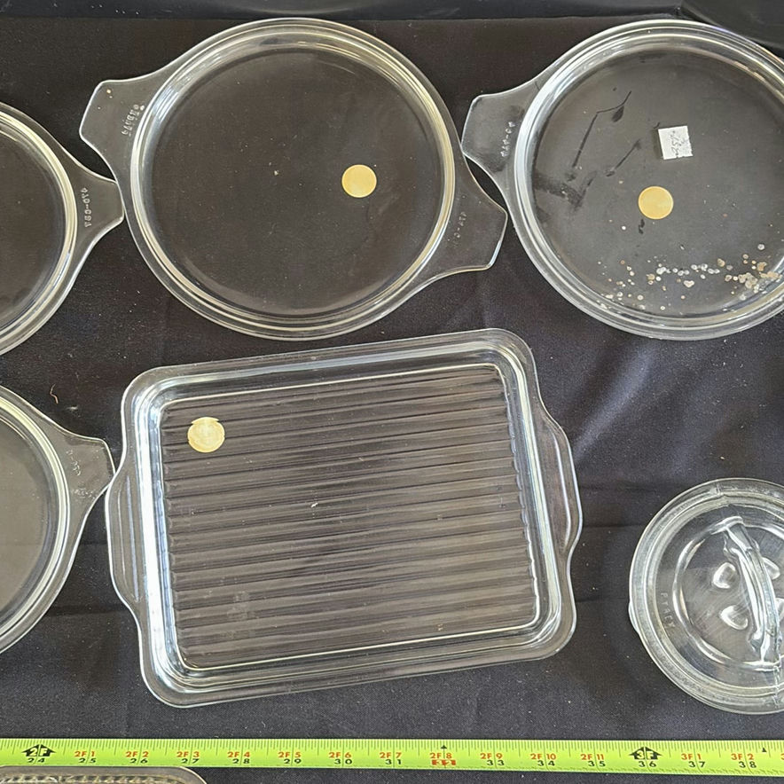 Collection of Clear Glass Serving Dishes and Lids - image 9 of 12