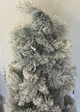 Flocked Artificial Christmas Tree in Metal Bucket - thumbnail 2 of 4