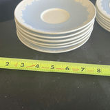 Blue and White Dinnerware Set with Plates, Cups, Teapot, and Creamer - thumbnail 3 of 12