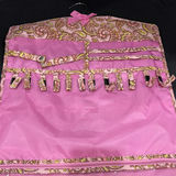 Pink Hanging Jewelry Organizer and Silver-Tone Leaf Necklace - thumbnail 4 of 5