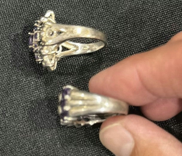 Two Sterling Silver Purple Stone Rings - image 4 of 5