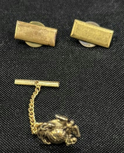 Collection of Military Pins, Insignia, Tie Tack, and Chain Necklace - image 3 of 4