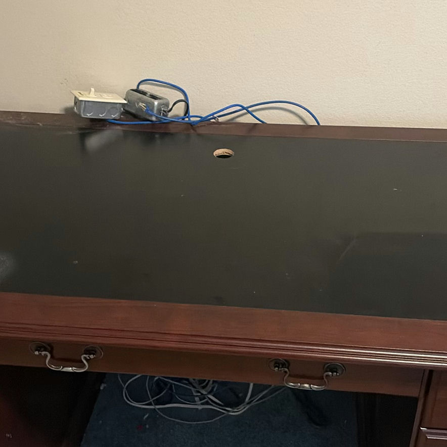 Wood Executive Desk with Drawers - image 8 of 8