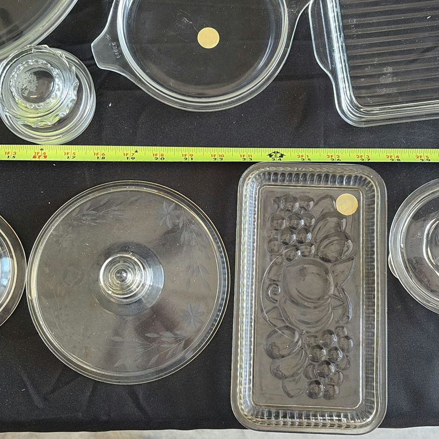 Collection of Clear Glass Serving Dishes and Lids - image 7 of 12
