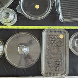 Collection of Clear Glass Serving Dishes and Lids - thumbnail 7 of 12