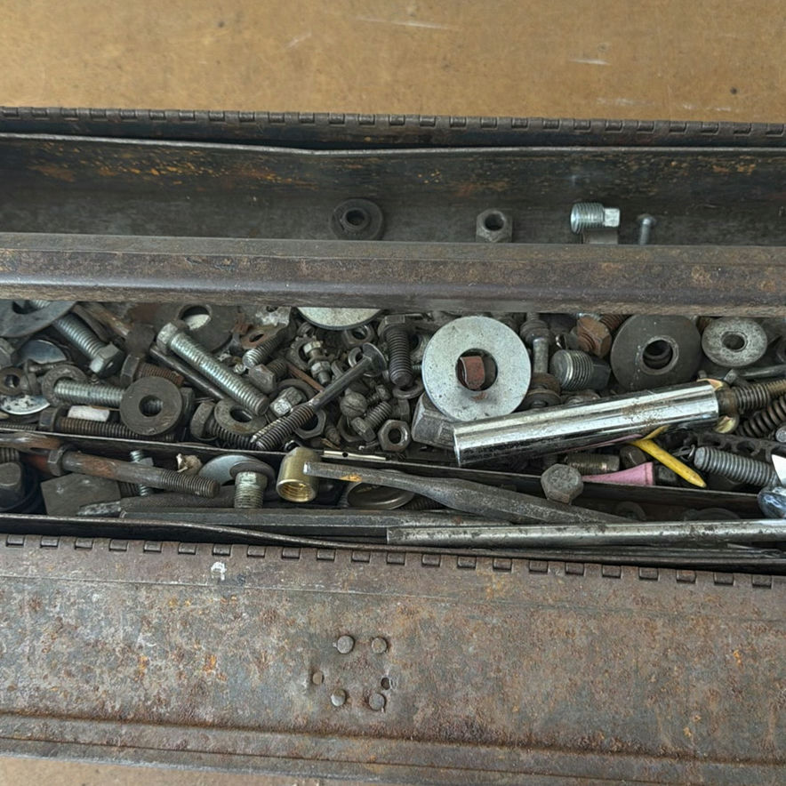 Craftsman Metal Toolbox with Assorted Hardware and Hammers - image 2 of 4