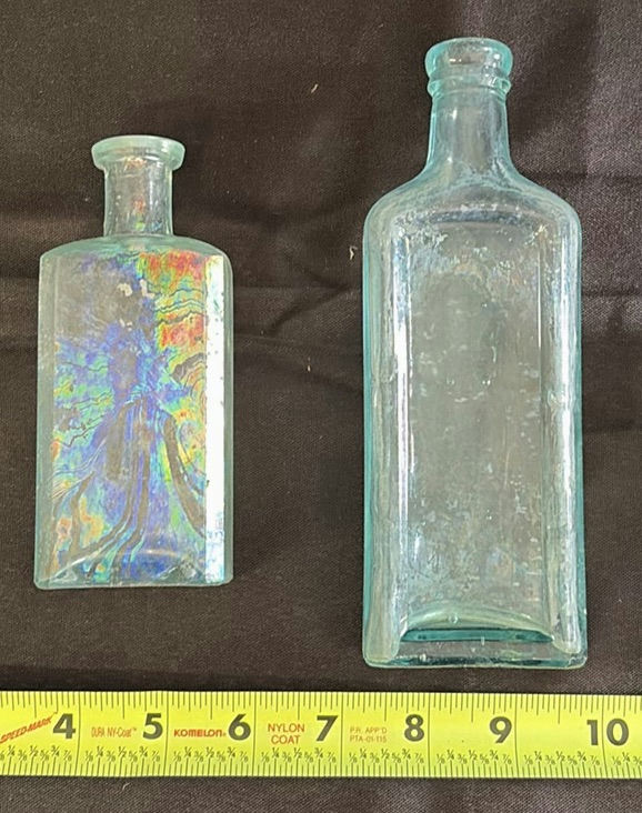 Collection of Five Aqua Glass Bottles - image 2 of 5