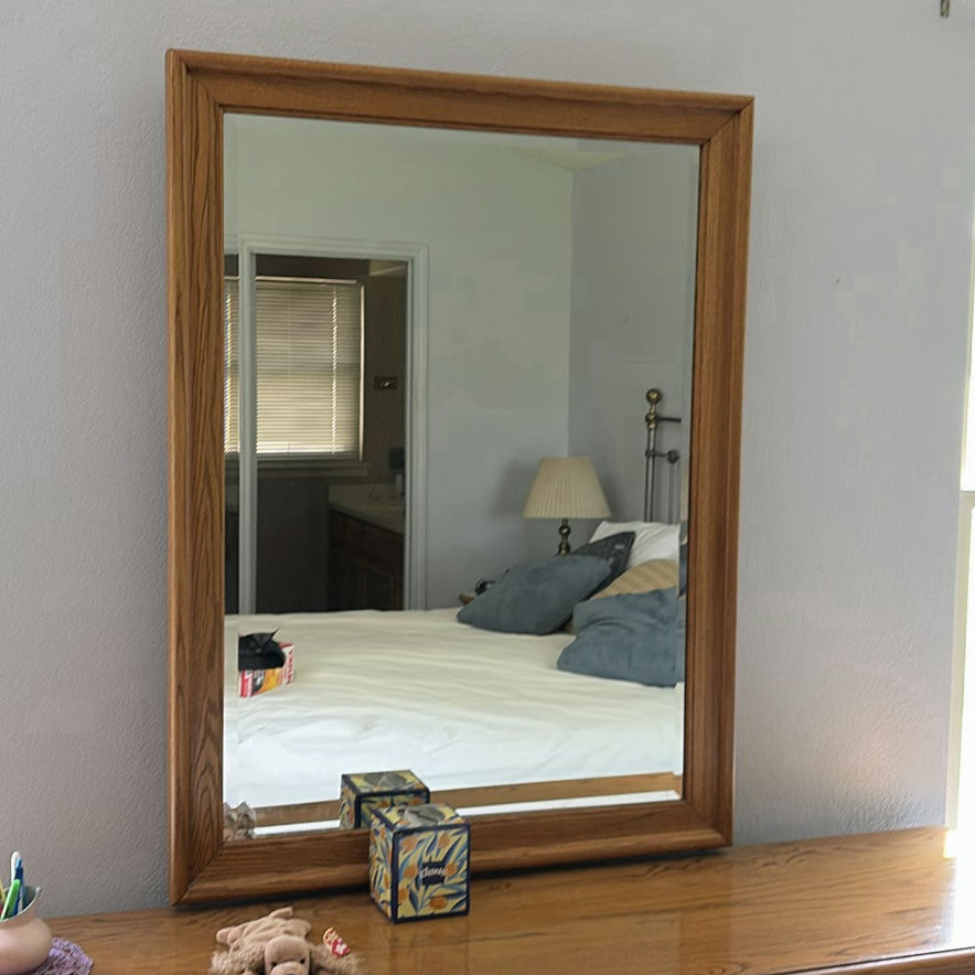 Bedroom set, 2 nightstands, 1 wardrobe, 1 dresser, 1 triple dresser with mirror - image 23 of 29