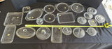 Collection of Clear Glass Serving Dishes and Lids - thumbnail 1 of 12