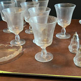Frosted Glass Stemware, Bowls, Tray, and Shakers - thumbnail 4 of 6