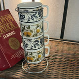 Metal and Wicker Shelving Unit with Books and Decorative Items - thumbnail 10 of 19
