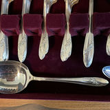 Silverplated Flatware Set with Wooden Storage Case - thumbnail 7 of 9