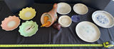 Assorted Decorative Ceramic Plates, Bowls, and Cornucopia Decor - thumbnail 1 of 7