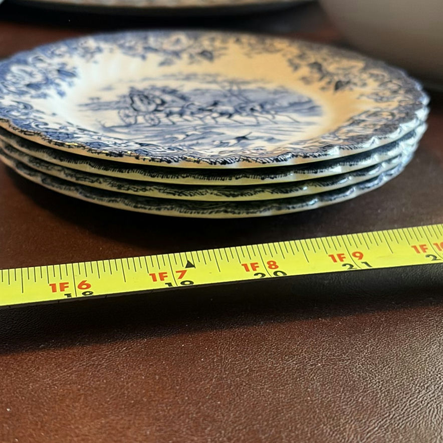 Blue and White Transferware Dinnerware Set - image 5 of 13