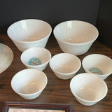 White Mixing Bowls, Framed Monaco Print, Hat, and Decorative Metal Pieces - thumbnail 6 of 7