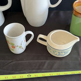 Assorted Ceramic Coffee Pots, Cups, Pitchers, and Glass Bowl - thumbnail 7 of 9