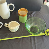 Assorted Ceramic Coffee Pots, Cups, Pitchers, and Glass Bowl - thumbnail 4 of 9