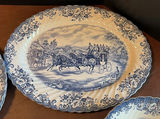 Blue and White Transferware Dinnerware Set - thumbnail 7 of 13