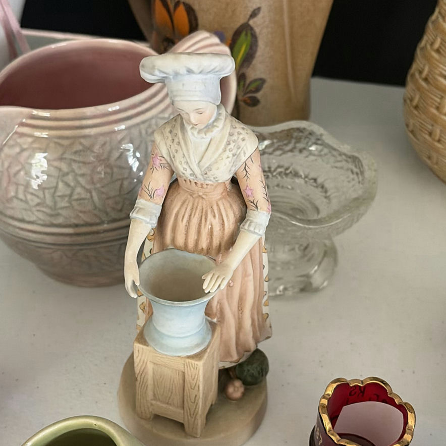 Assorted Ceramic and Glass Decorative Pitchers, Teapots, and Figurines - image 8 of 9