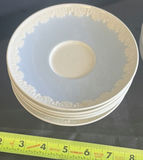Blue and White Dinnerware Set with Plates, Cups, Teapot, and Creamer - thumbnail 2 of 12