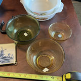 Ceramic Miniature Houses, Glass Bowls, Pitcher, Vase, and Decorative Tile - thumbnail 7 of 10