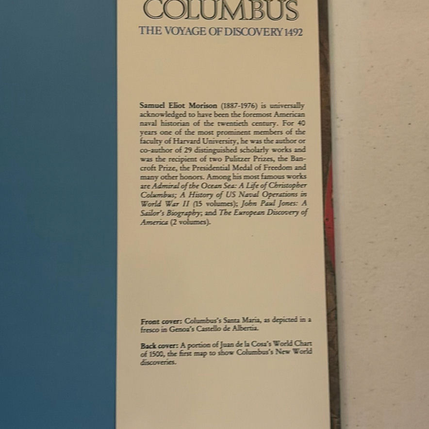 Samuel Eliot Morison Christopher Columbus: The Voyage of Discovery 1492 Book - image 4 of 5