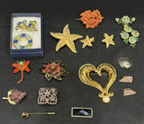 Assorted Vintage Costume Jewelry Brooches and Pins - thumbnail 1 of 3