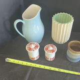 Assorted Ceramic Pitchers, Vases, Mug, Covered Containers, and Decorative Plate - thumbnail 2 of 6