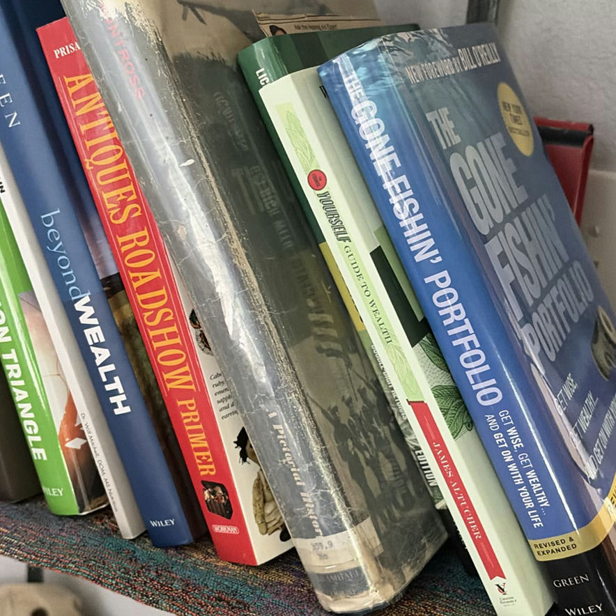 Metal and Wicker Shelving Unit with Books and Decorative Items - image 15 of 19