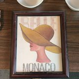White Mixing Bowls, Framed Monaco Print, Hat, and Decorative Metal Pieces - thumbnail 2 of 7