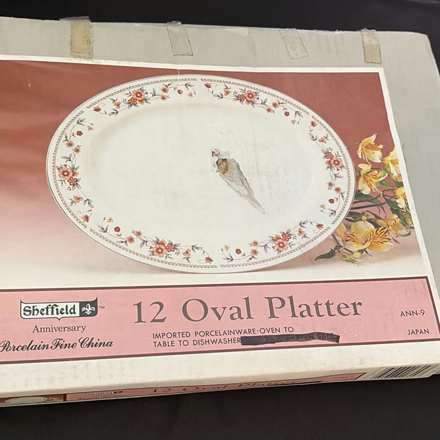 Floral Pattern Dinnerware Set with Plates, Cups, Saucers, Bowls, Platter, and Butter Dish - image 15 of 17