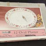 Floral Pattern Dinnerware Set with Plates, Cups, Saucers, Bowls, Platter, and Butter Dish - thumbnail 15 of 17