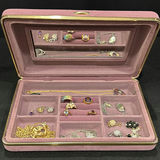 Pink Jewelry Box with Assorted Rings, Necklaces, Earrings, and Pendants - thumbnail 1 of 5