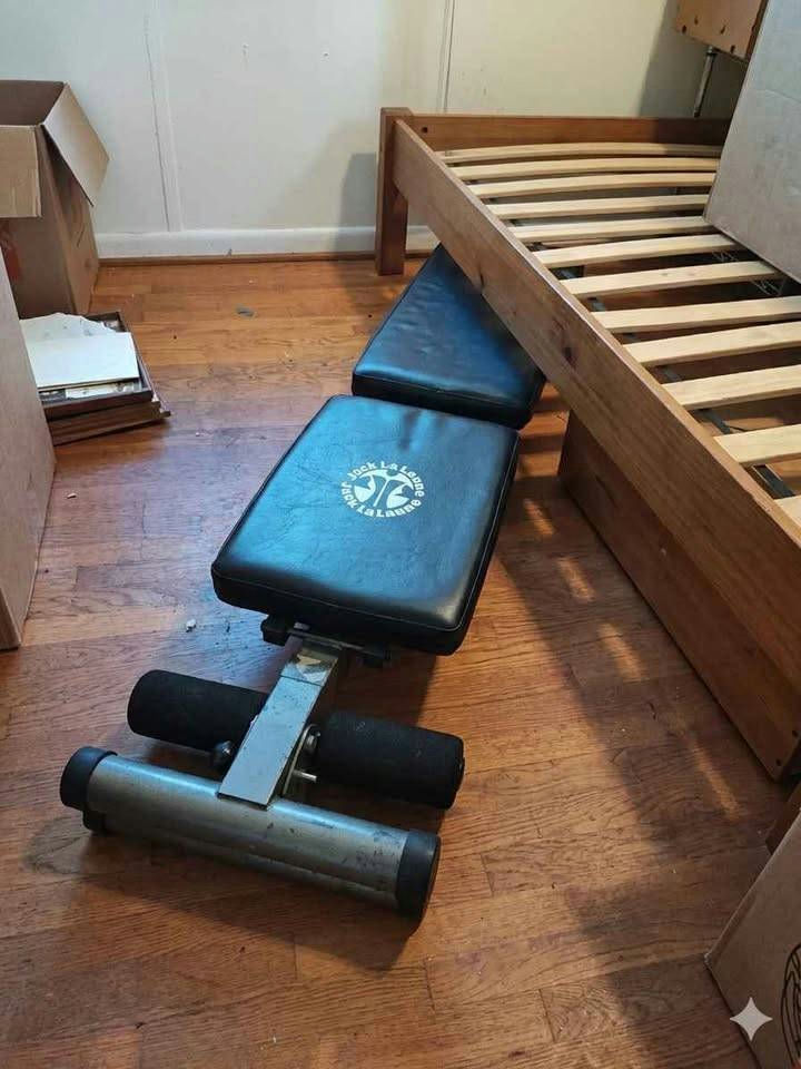 Vintage Jack LaLanne Folding Weight Bench w/ Leg Developer – Solid Steel - image 1 of 8