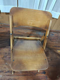 Lot of 4 Vintage Mid-Century Wooden Folding Chairs - thumbnail 5 of 8
