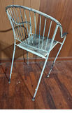 Lot of 5 Vintage Weathered Wrought Iron Counter Height Stools - thumbnail 2 of 11