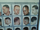 Vintage 90s Barber Shop Haircut Style Chart Poster (Tempered Glass & Aluminum) - thumbnail 6 of 6